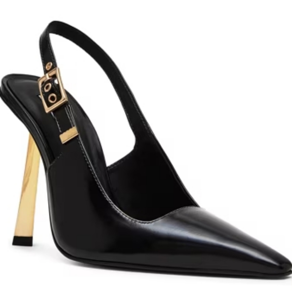 Elegant Black Slingback Heels